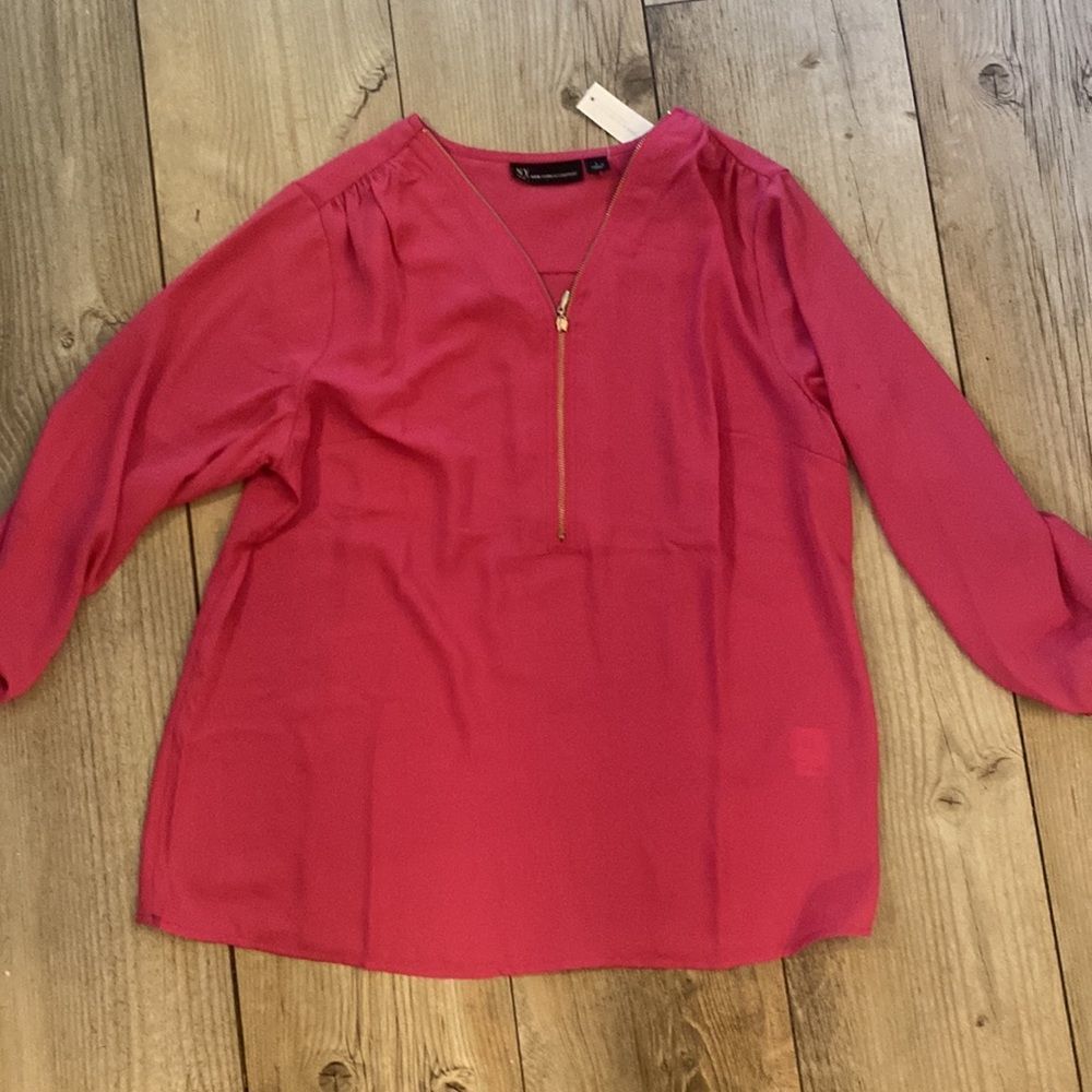 New York & Company Hot Pink Blouse Size Large New w Tags